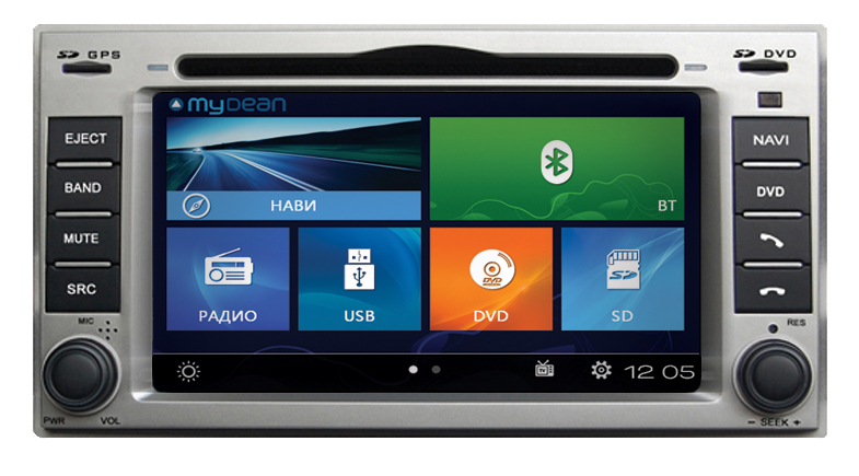 Головное устройство MyDean 2008 для автомобилей Hyundai Santa Fe (2006-2012)