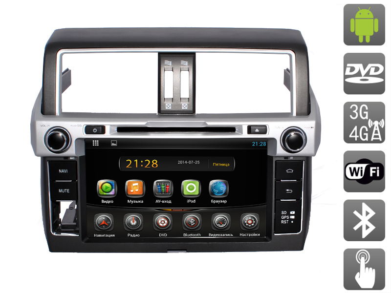 Головное устройство для Toyota Land Cruiser Prado 150 2013 AVIS AVS090AN на Android