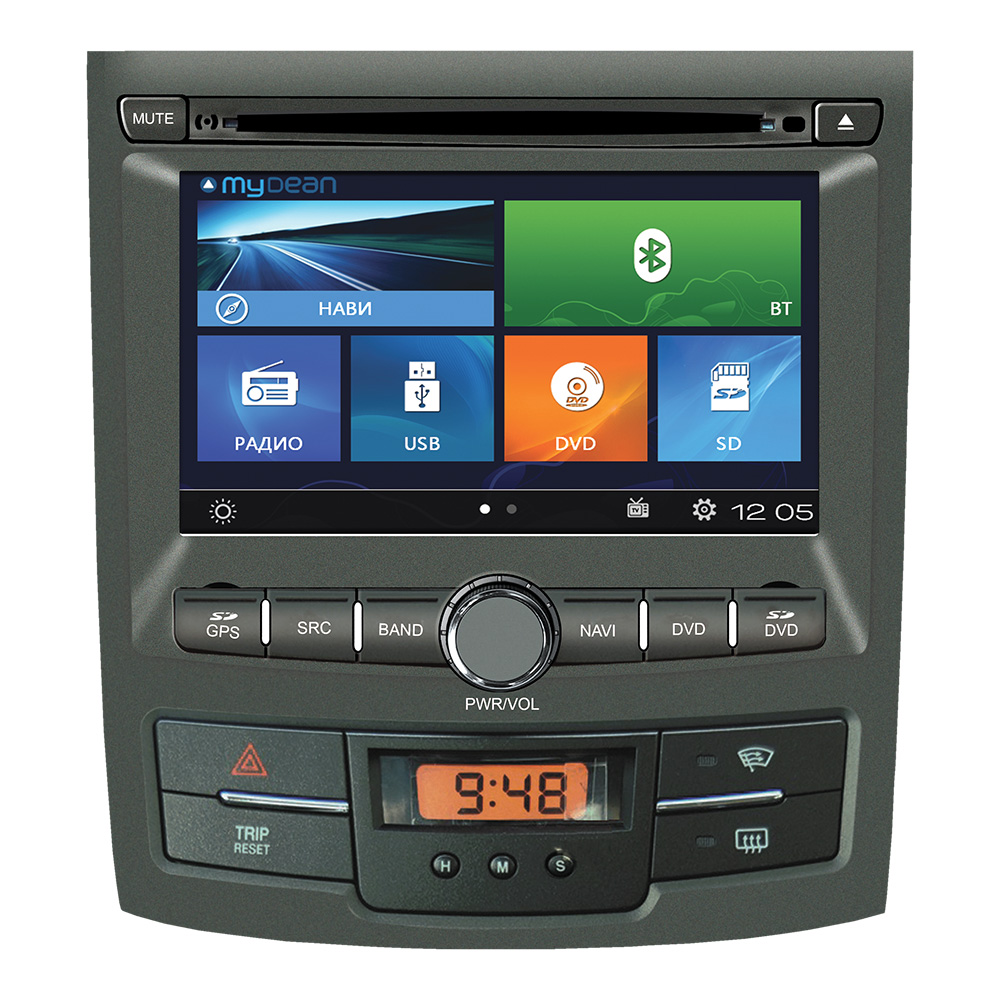 Головное устройство MyDean 2159 для автомобилей SsangYong New Actyon (2010-2013)