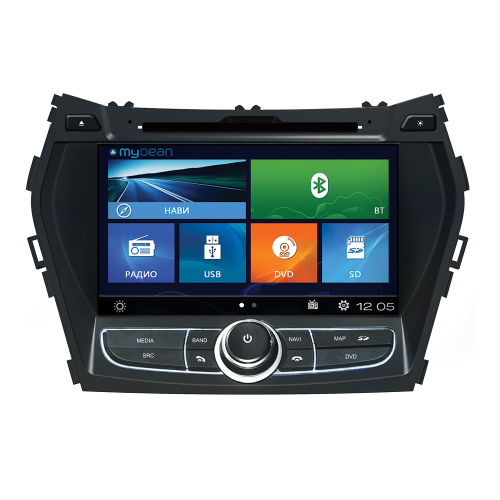 Головное устройство MyDean 2209 для автомобилей Hyundai Santa Fe (2013-)