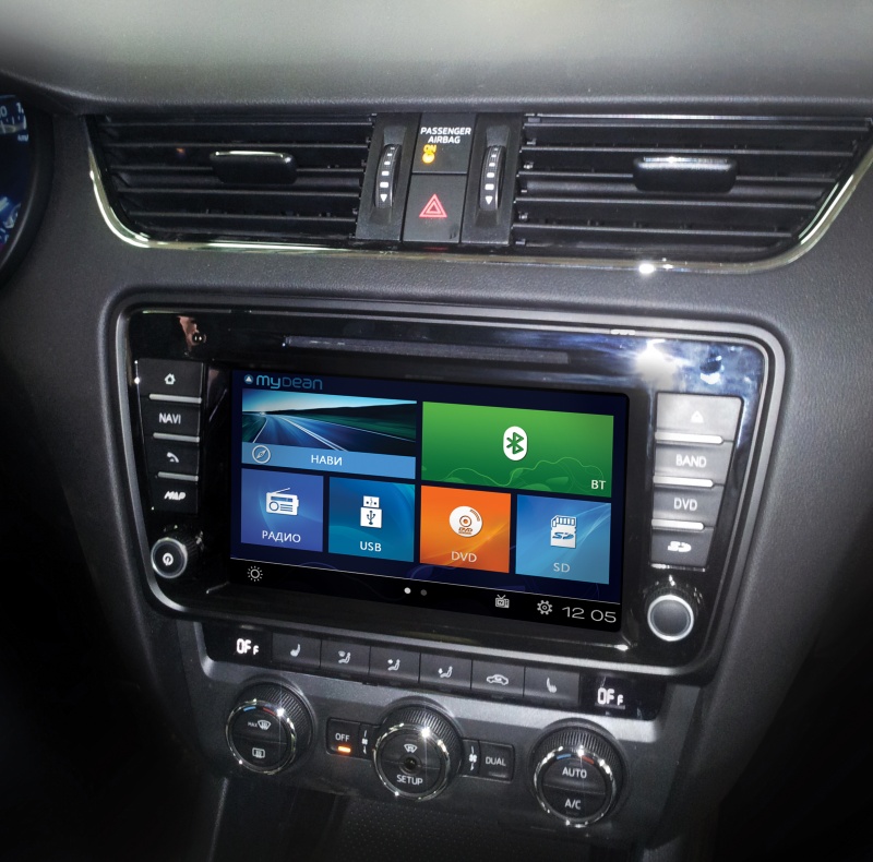 Головное устройство MyDean 2279 для автомобилей Skoda Octavia A7 (2013-) без внешнего усилителя