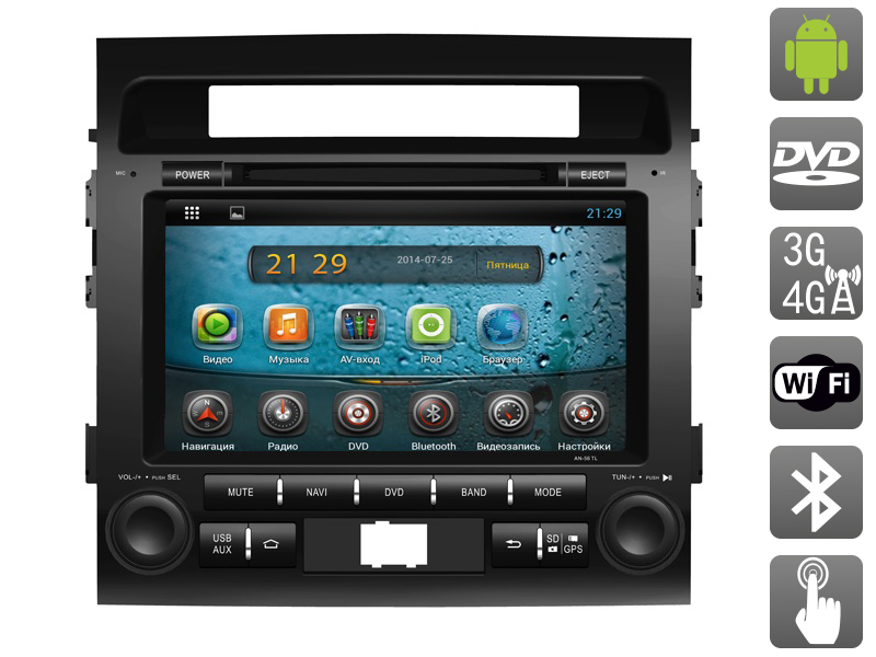 Головное устройство для Toyota Land Cruiser 200 на Android