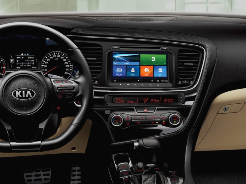 Головное устройство MyDean 2345 для автомобилей KIA Optima (2014-) без штатной навигационной системы