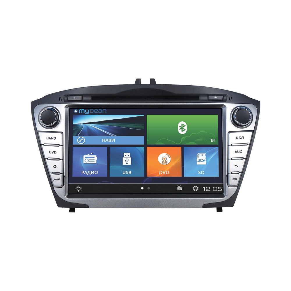 Головное устройство MyDean 2361 для автомобилей Hyundai ix35 (2013-) без штатного усилителя