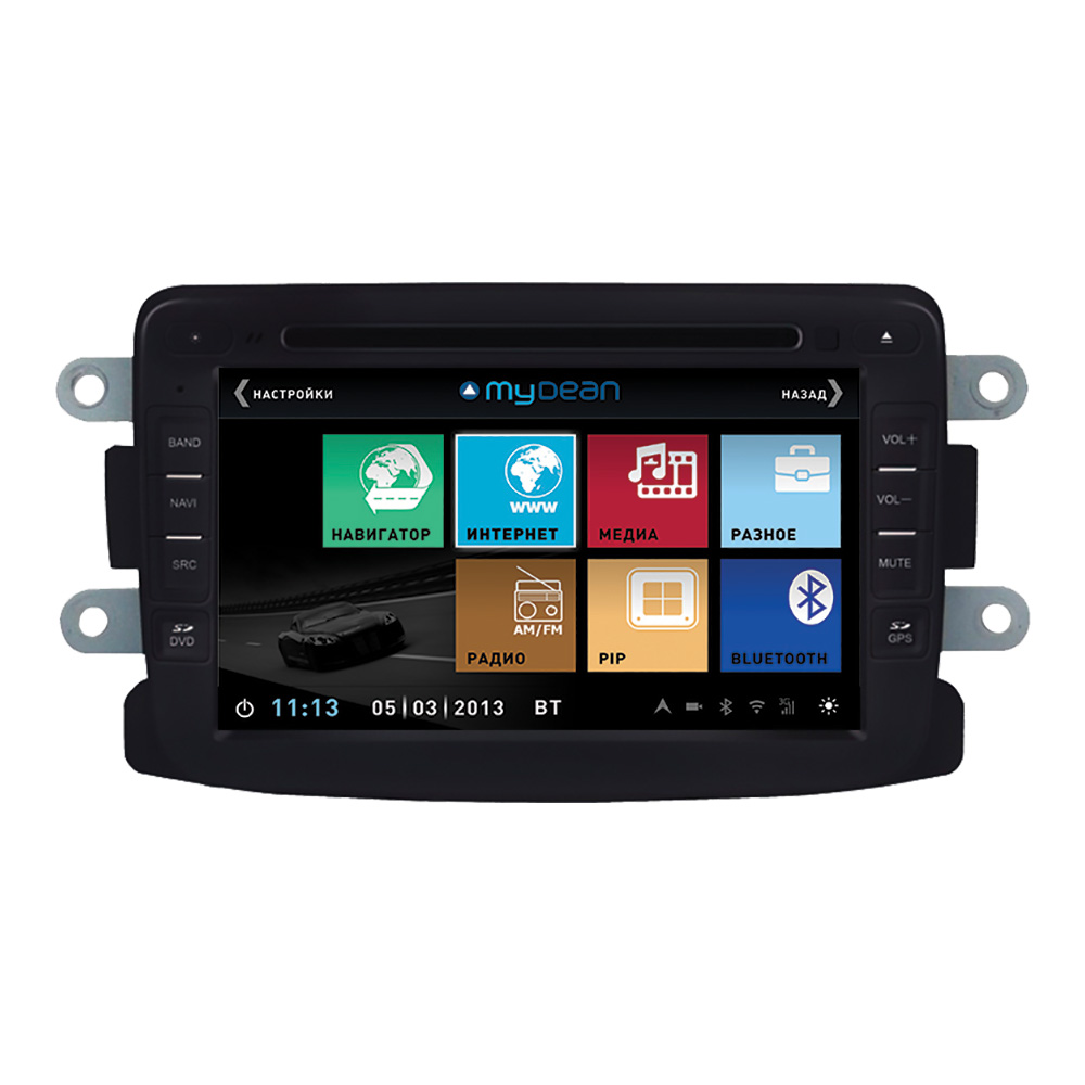 Головное устройство MyDean 3157 для автомобилей Renault Duster (2011-), Logan (2014-) со штатной магнитолой