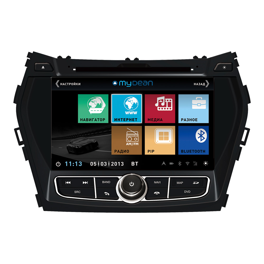 Головное устройство MyDean 3210 для автомобилей Hyundai Santa Fe (2013-)