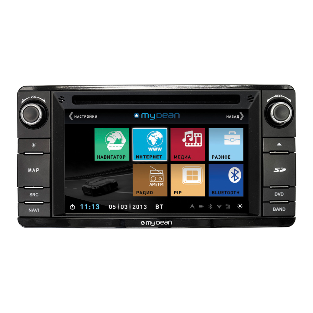 Головное устройство MyDean 3230 для автомобилей Mitsubishi Outlander (2012-), ASX (2013-), Lancer X (2013-), Pajero Sport (2014-) без штатного усилителя