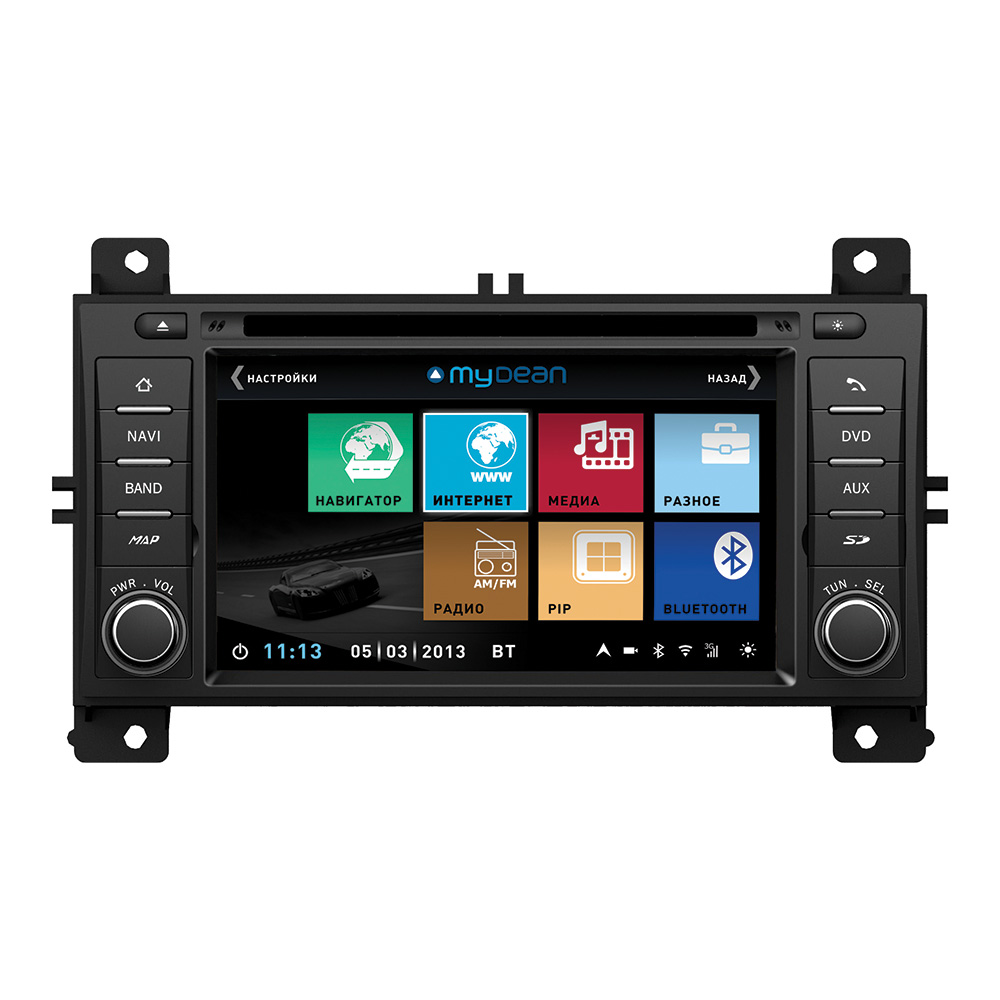 Головное устройство MyDean 3263 для автомобилей Jeep Grand Cherokee (2010-2013) без штатной камеры заднего вида и без потолочного монитора