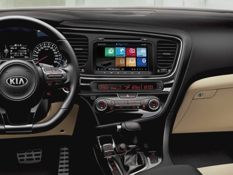 Головное устройство MyDean 3345 для автомобилей Kia Optima (2014-) без штатного монитора