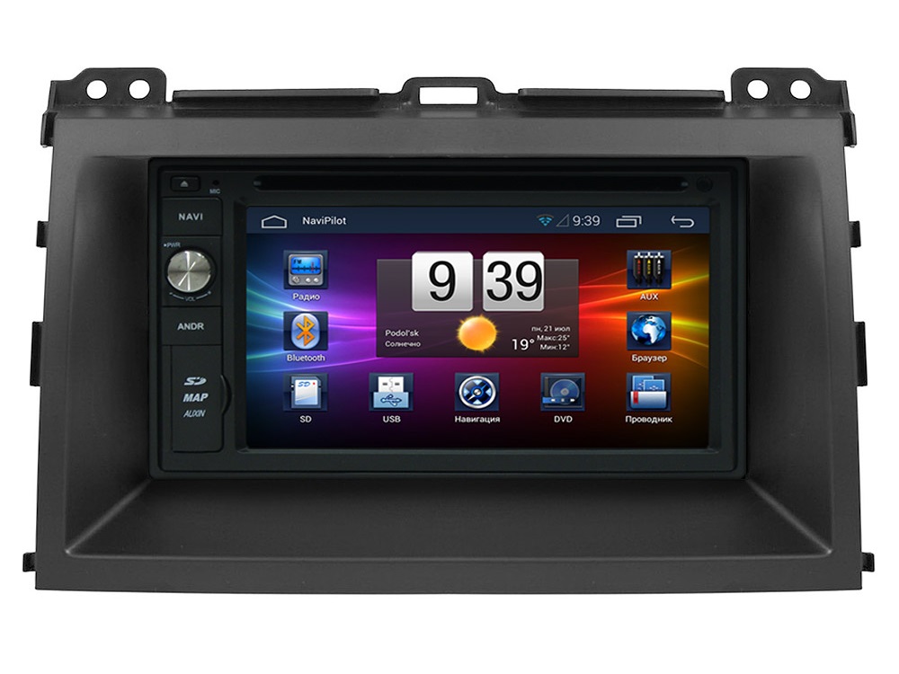Штатное головное устройство NaviPilot DROID2 Toyota Prado 120 - LC120 (2002-2009)