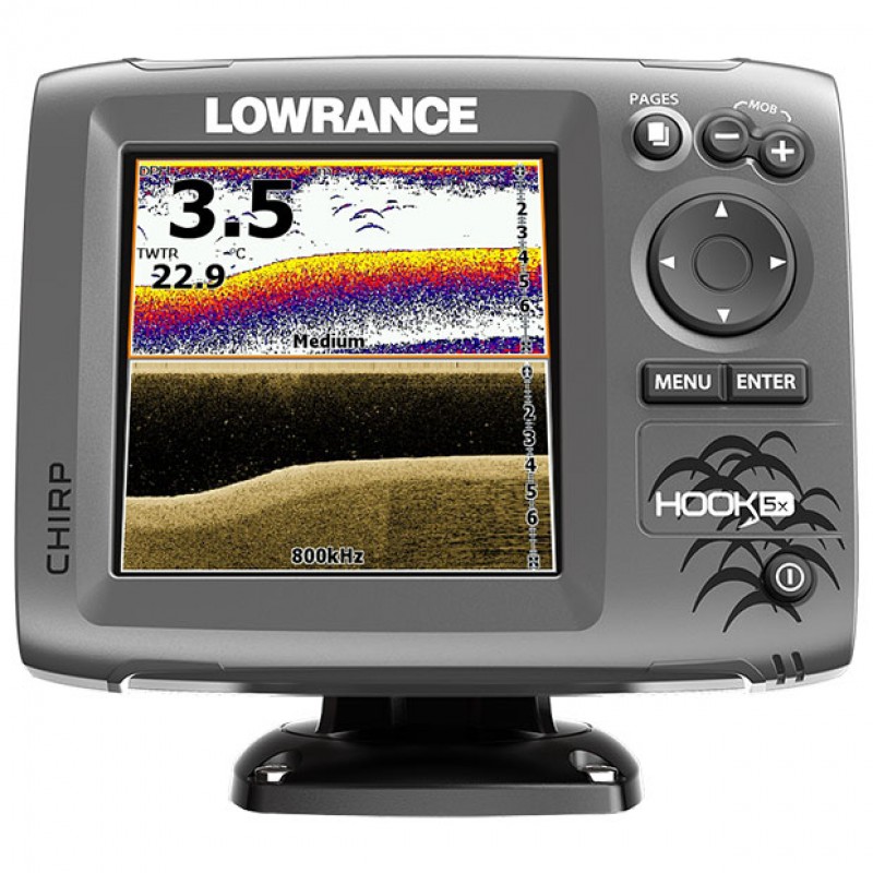 Эхолот Lowrance Hook-5x Mid/High/DownScan купить