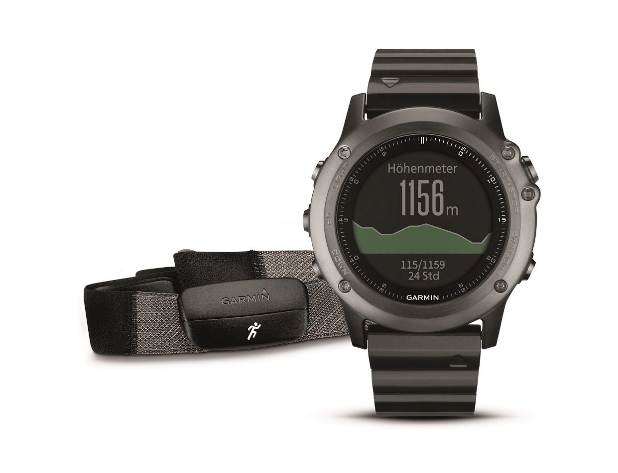 Garmin Fenix 3 HRM серый с черным ремешком, купить умные часы выгодно в интернет-магазине Юнитленд