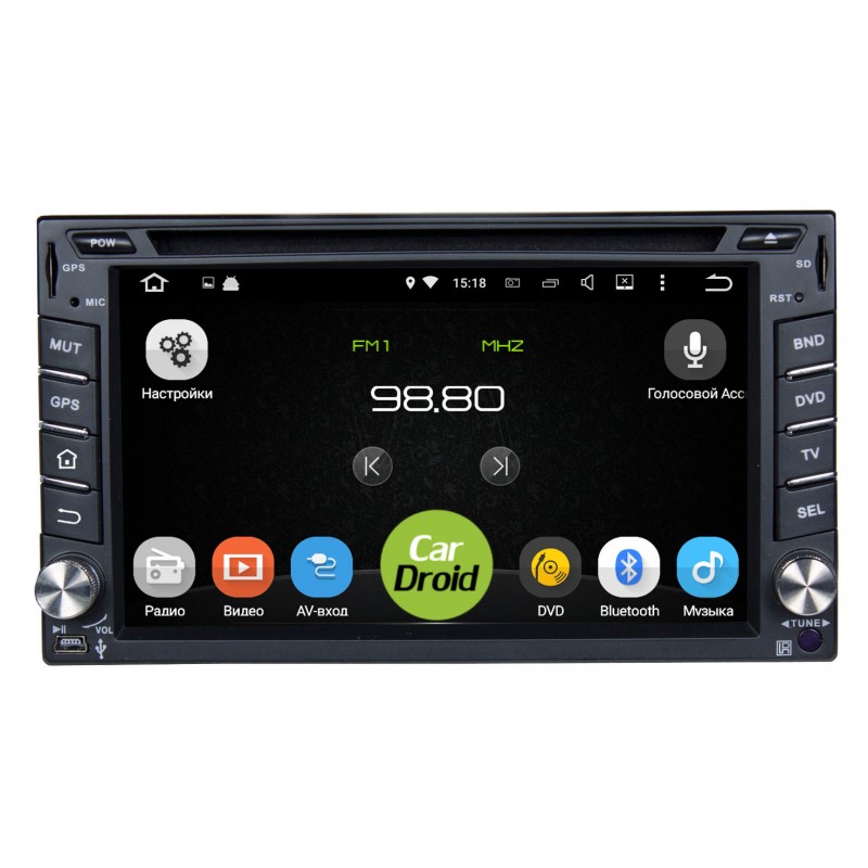 Штатную магнитолу Roximo CarDroid RD-1002 2DIN Универсальная 6.2 купить на Unitland.ru