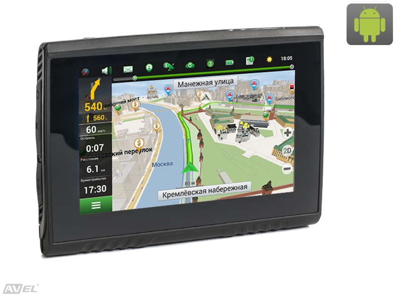 Навигатор для мотоцикла с экраном 5" Avis DRC055A купить недорого на Unitland.ru