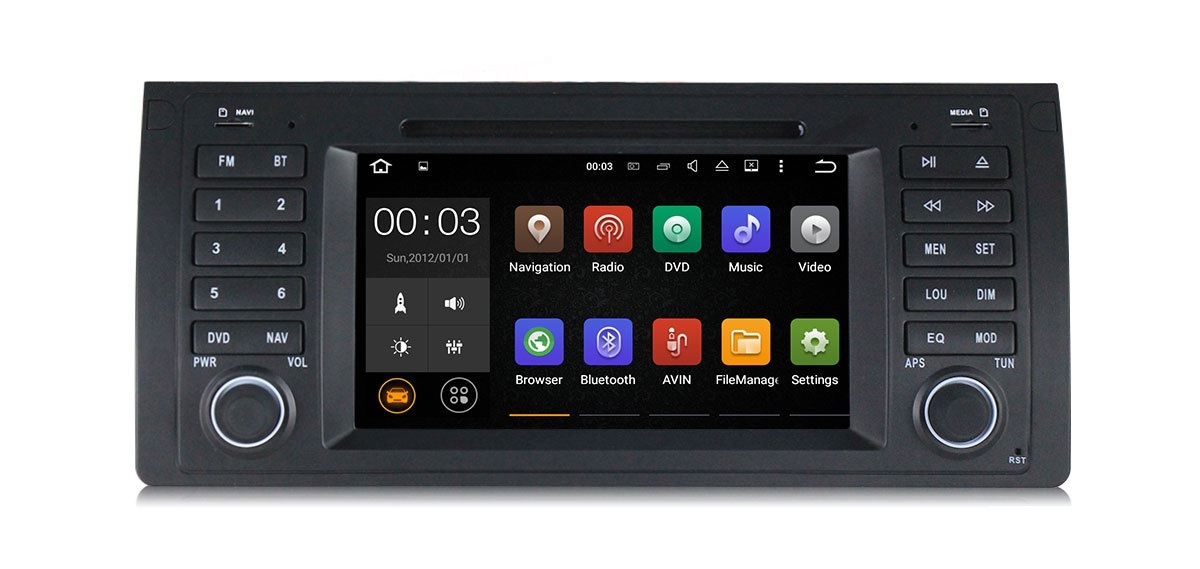 Штатную магнитолу Parafar 4G/LTE для BMW E53 с DVD на Android 7.1.1 (PF395D) купить
