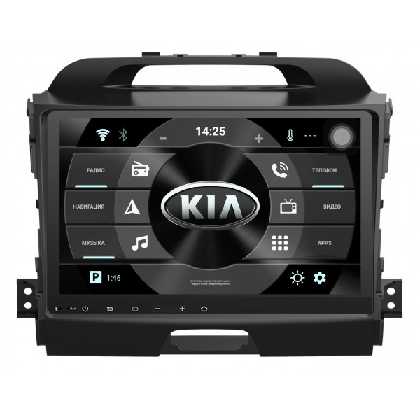 Магнитола, экран 9" для KIA SPORTAGE III (серый)