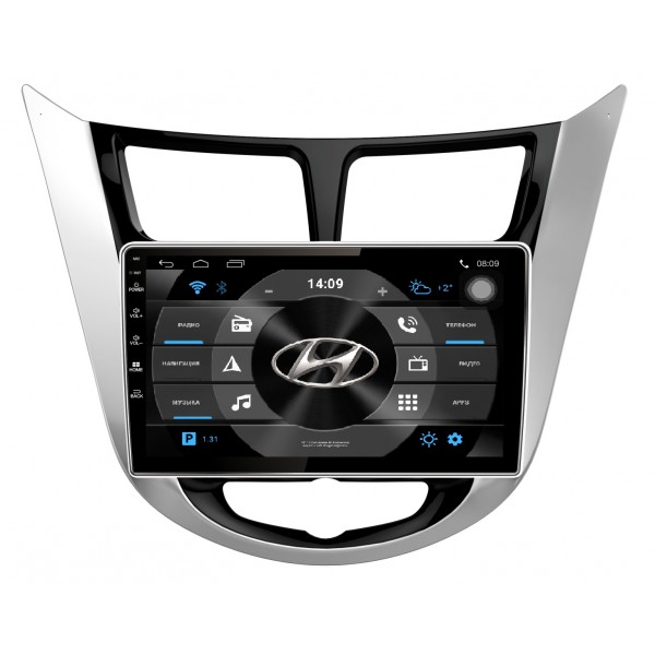 Магнитола, экран 9" для HYUNDAI SOLARIS