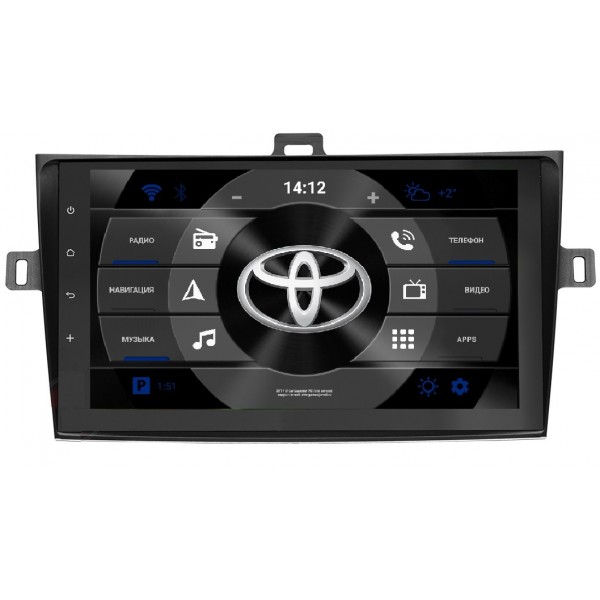 Магнитола, экран 9" для TOYOTA COROLLA E150, E140