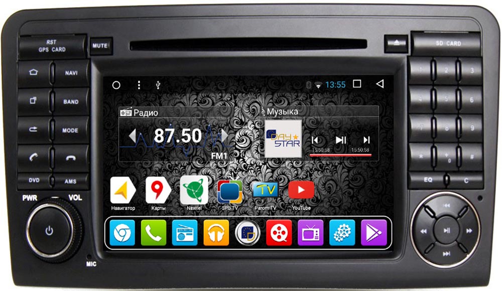 Магнитола DAYSTAR DS-7092HD для MERCEDES-BENZ ML/GL/M на Android 9