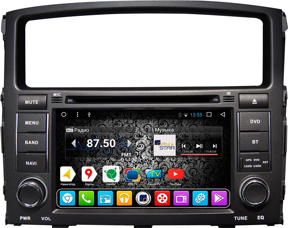 Магнитола DAYSTAR DS-7007HD для Mitsubishi Pajero 4 на Android 9 с доставкой