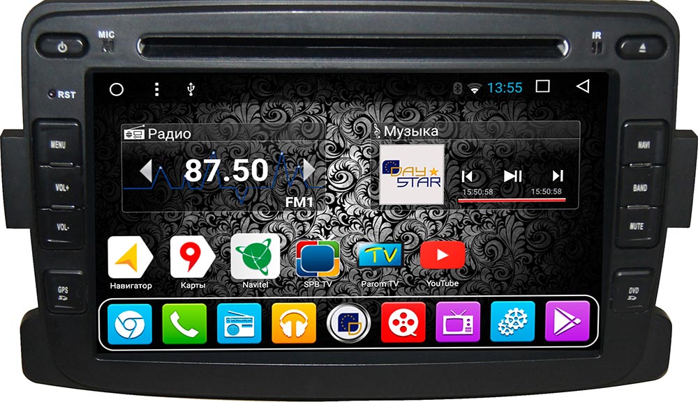 Магнитола DAYSTAR DS-7088HD для RENAULT Kaptur (с кондиционером), Duster