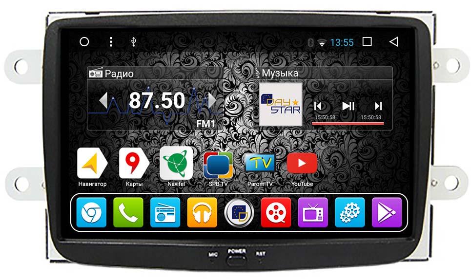Магнитола DAYSTAR DS-7088HB ДЛЯ RENAULT Duster (2010-2018) на ОС ANDROID 9