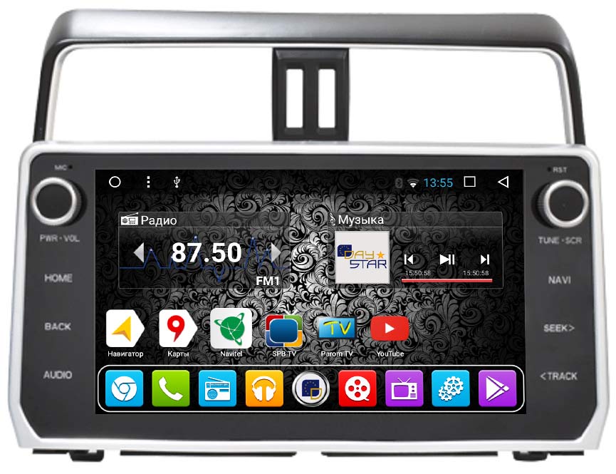 Магнитола DAYSTAR DS-7109HB для Toyota Prado 150 (2018-) на Android 9 с доставкой