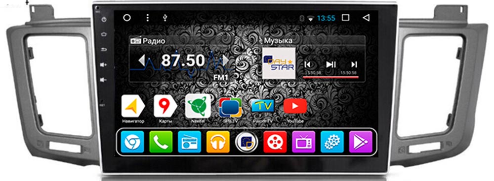 Штатная магнитола DAYSTAR DS-7055HB 10d для Toyota RAV-4 2013 на Android 9