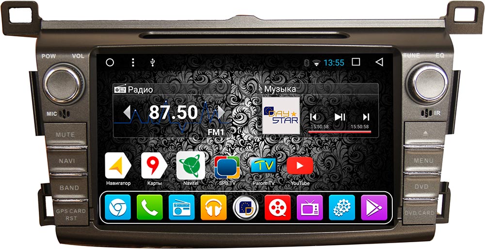 Штатная магнитола DAYSTAR DS-7055HD для Toyota RAV-4 2013 на Android 9 недорого