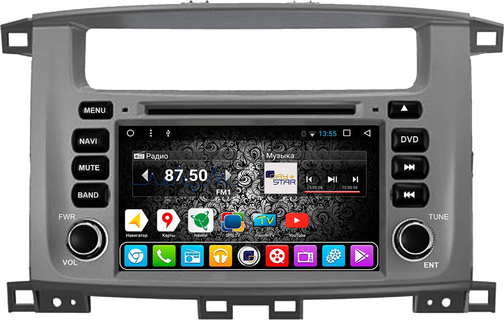 Штатную магнитолу DAYSTAR DS-7083HD для Toyota LC 100 на android 9 купить