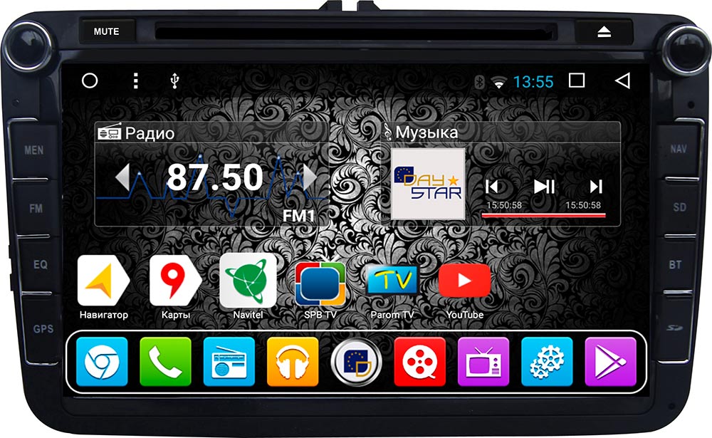 Магнитола DAYSTAR DS-7080HD для Volkswagen на Android 9 с доставкой по России