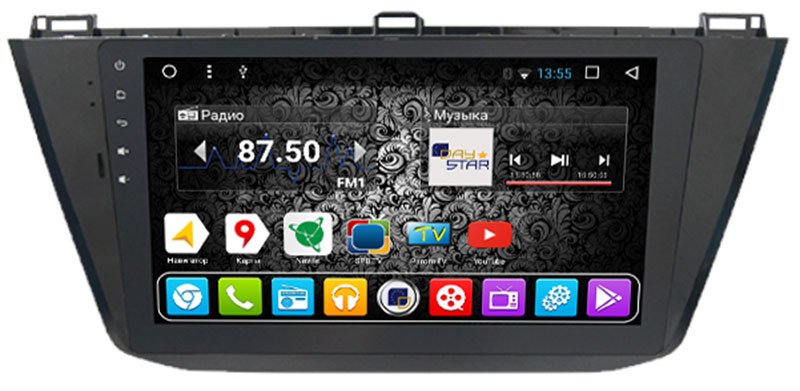 Штатная магнитола DAYSTAR DS-8008HB для Volkswagen TIGUAN (2017-) на Android 9