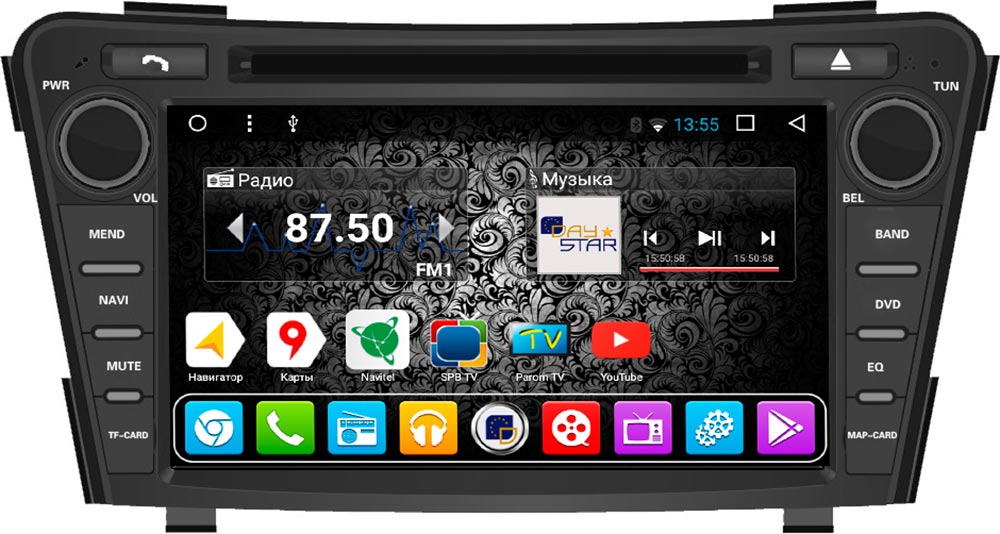 Магнитола DAYSTAR DS-7097HD Hyundai i40 на Android 9 с доставкой по России