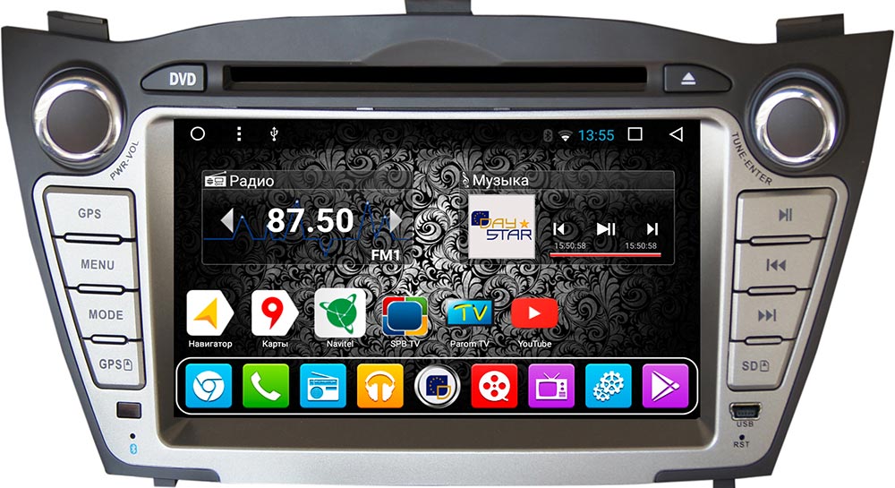 ШГУ DAYSTAR DS-7051HD Hyundai ix35 на Android 9 со встроенным CD/DVD приводом