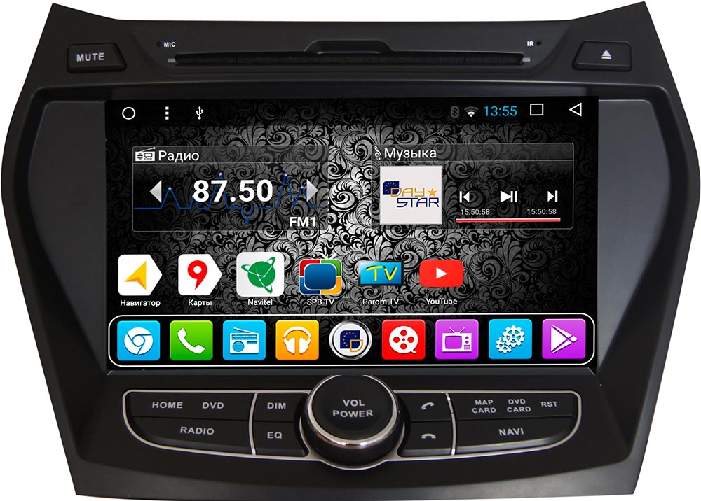 Магнитола DAYSTAR DS-7004HD Hyundai Santa FE (2013-) на Android 9 купить