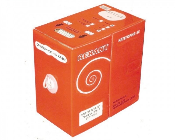 Кабель UTP 2PR 24AWG CAT5e 305м REXANT - UTP 2*2*0,5 Rexant, дешего